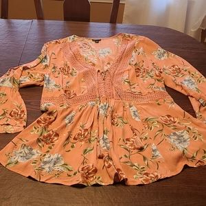 1XL torrid pink tunic with tassles